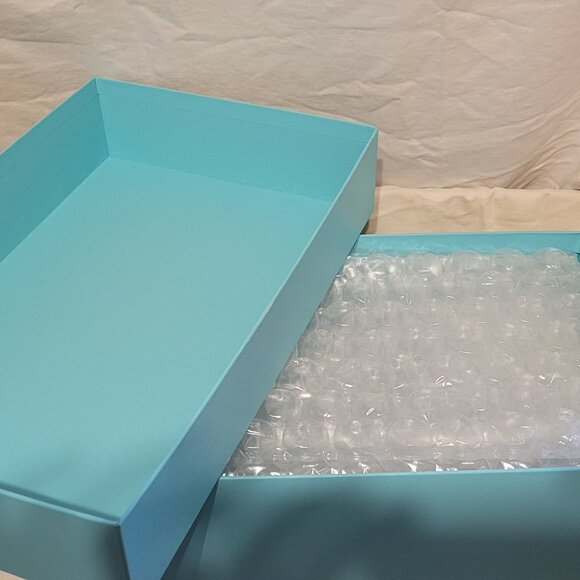Brand New Tiffany & Co. Crystal Champagne Flutes in Box, Still Bubbled Wrapped - Picture 13 of 16